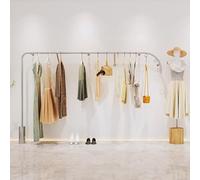 Wall Mounted Clothes Rack, Industrial Style Space-Saving Storage Solution for Clothing Stores, Boutiques, and Home Organization, Heavy Duty, Stylish Design