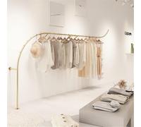 Wall Mounted Clothes Rack, Modern Industrial Design for Clothing Store Display and Boutique Organization