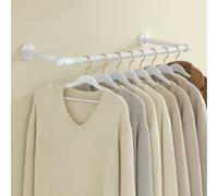Wall-Mounted Clothes Rail, Cloud White / Set of 2
