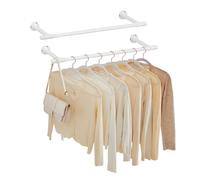 Wall-Mounted Clothes Rail, Cloud White / Set of 2