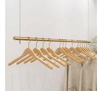 Wall Mounted Clothes Rail - Space-Saving Industrial Pipe Coat Rack - Rustic Hanging Garment Rack for Bedroom, Living Room, Laundry Room