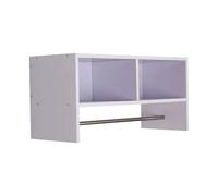 Wall Mounted Coat Hanger Hooks Rack Stand Hallway Coat Rack Rail & Storage Shelf Hanging Coat Organizer White