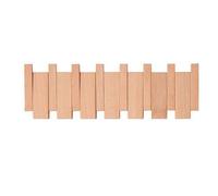 Wall-Mounted Coat Hanger Solid Wood Clothes Hook Door Rack Home Decoration Color 6 Hooks