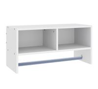 Wall Mounted Coat Hooks Rack Storage Shelf Entryway Organiser Hall Stand White