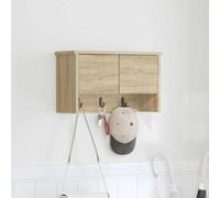 Wall-Mounted Coat Rack 3 Coat Hooks Clothes Hanger Engineered Wood vidaXL