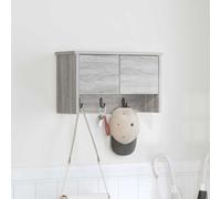 Wall-Mounted Coat Rack 3 Coat Hooks Clothes Hanger Engineered Wood vidaXL