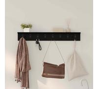 vidaXL Wall-Mounted Coat Rack Black Oak 80 x 10.5 x 10.5 cm