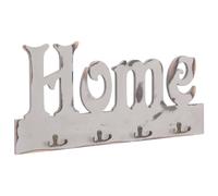 vidaXL Wall Mounted Coat Rack WELCOME White Clothes Stand Hanger Hall Hook
