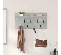vidaXL Wall-Mounted Coat Rack with Shelf Concrete Grey 80 x 40 x 12 cm