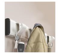 Wall Mounted Coat Rack - Modern 3/4/5/6/7/8 Hooks Retractable Design for Hanging Towels Clothes Keys Hats - Stylish White/Gray/Black (29.8cm/11.7in)