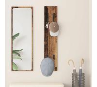 Wall-Mounted Coat Rack Old Wood 100cm Engineered Wood 4 Hooks Minimal in Hallway