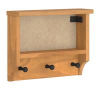 Wall-mounted Coat Rack SANDNES Solid Wood Pine Clothes Hanger Rack vidaXL