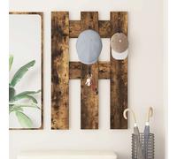 Wall-Mounted Coat Rack Smoked Oak 65x3x100cm Engineered Wood Shelves Minimalist