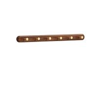Wall-Mounted Coat Rack Solid Wood & Brass Hook Entryway Organizer for Hats & Coats Durable Wall-Mount Design XL Size Stylish Beige Finish