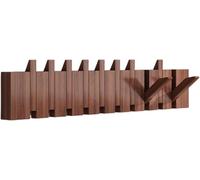 Wall Mounted Coat Rack, Space Saving Flip Down Design for Hats, Bags, and Jackets, Ideal for Entryway and Bedroom Organization