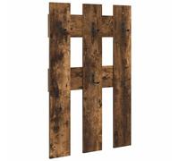 vidaXL Wall-Mounted Coat Rack - Engineered Wood, Indoor Storage, Smoked Oak 65x3x100cm