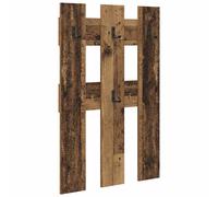 vidaXL Wall-Mounted Coat Rack - Engineered Wood, Indoor Storage, Smoked Oak 65x3x100cm