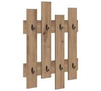 vidaXL Wall-Mounted Coat Rack Wall-mounted Artisan Oak 60 x 3 x 82 cm