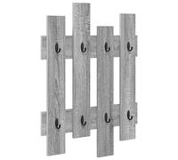 vidaXL Wall-Mounted Coat Rack Wall-mounted Grey Sonoma 60 x 3 x 82 cm