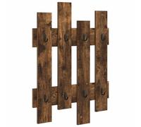 Coat Rack Wall-Mounted 60x3x82cm Concrete Grey Engineered Wood Hallway HooksSlim