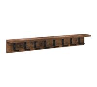 vidaXL Wall-Mounted Coat Rack Black Oak 80 x 10.5 x 10.5 cm