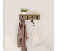 vidaXL Wall-Mounted Coat Rack Smoked Oak 60 x 10.5 x 10.5 cm