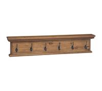 Wall Mounted Coat Rack Wall-mounted Natural Solid Teak Wood Storage vidaXL