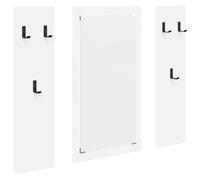 Wall-Mounted Coat Rack Wall-mounted with Mirror Engineered wood Shelves vidaXL