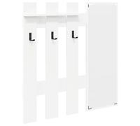 Wall-Mounted Coat Rack Wall-mounted with Mirror Engineered wood Storage vidaXL
