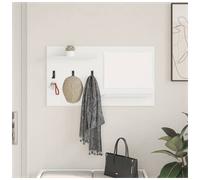 Wall-Mounted Coat Rack White 90x10x50cm Engineered Wood Hallway Storage Entryway