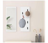 Wall-Mounted Coat Rack White 30 x 1.5 x 80 cm Engineered wood