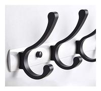 Wall Mounted Coat Rack with 4 5 6 7 8 Double Hooks Heavy Duty Metal Aluminum Hanger for Bathroom Kitchen Dressing Room & Wardrobe Industrial Style Design