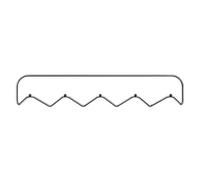 Wall Mounted Coat Rack with 5 Hooks - Simple Metal Design for Entryway, Hallway or Mudroom - Creative and Functional Storage for Hats and Clothes