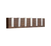 Wall Mounted Coat Rack with Key Hooks | Wood Design Coat Rack with Piano Keys | Multifunctional Organizer No Drill for Bedroom, Laundry, Garage, Closet, Bathroom and Entryway