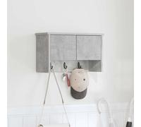 Wall-Mounted Coat Rack with Shelf Concrete Grey 50 x 20 x 30 cm