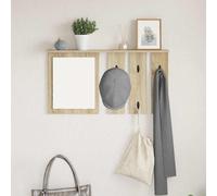 vidaXL Wall-Mounted Coat Rack with Shelf Sonoma oak 85 x 10 x 45 cm