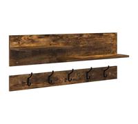 vidaXL Wall-Mounted Coat Rack White 90 x 15 x 36 cm Engineered wood