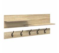 vidaXL Wall-Mounted Coat Rack with Shelf Sonoma Oak 90 x 15 x 36 cm