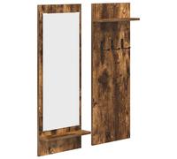 vidaXL Wall-Mounted Coat Rack with Shelf Smoked Oak 70 x 10 x 90 cm