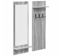 Wall-Mounted Coat Rack with Shelf Wall-mounted Engineered wood Shelves vidaXL