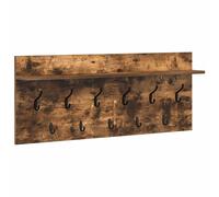 vidaXL Wall-Mounted Coat Rack White 100 x 40 x 12 cm Engineered wood
