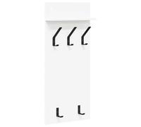 Wall-Mounted Coat Rack with Shelf Wall-mounted Engineered wood Storage vidaXL