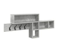 Wall-Mounted Coat Rack with Shelf Wall-mounted Engineered wood Storage vidaXL