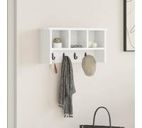 vidaXL Wall-Mounted Coat Rack with Shelf Old Wood 100 x 16 x 26 cm – Modern, Space-Saving
