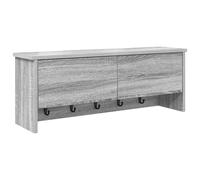 vidaXL Wall-Mounted Coat Rack with Shelf Sonoma Oak 80 x 20 x 30 cm