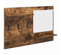 Wall-Mounted Coat Rack with Shelf Wall-mounted Engineered wood Wood vidaXL