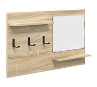 Wall-Mounted Coat Rack with Shelf Wall-mounted Engineered wood Wood vidaXL