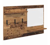 Wall-Mounted Coat Rack with Shelf Wall-mounted Engineered wood Wood vidaXL