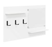 Wall-Mounted Coat Rack with Shelf Wall-mounted Engineered wood Wood vidaXL