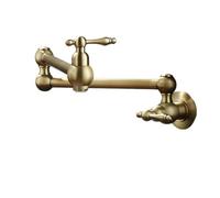 Wall Mounted Cold Water Tap Brass Antique Fold Rotate-Imitation of Antiques